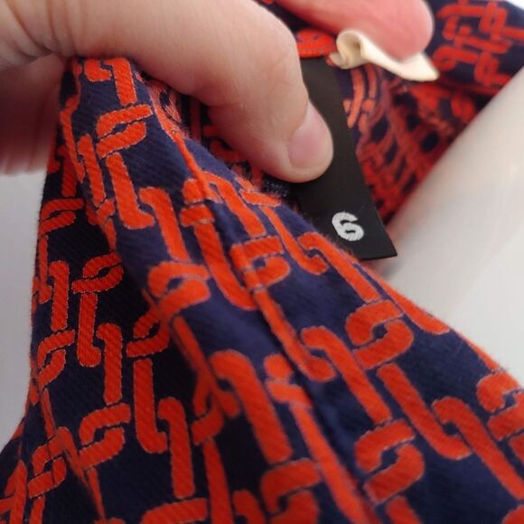 Womens 6 H&M dress collared short sleeve orange - Picture 6 of 8